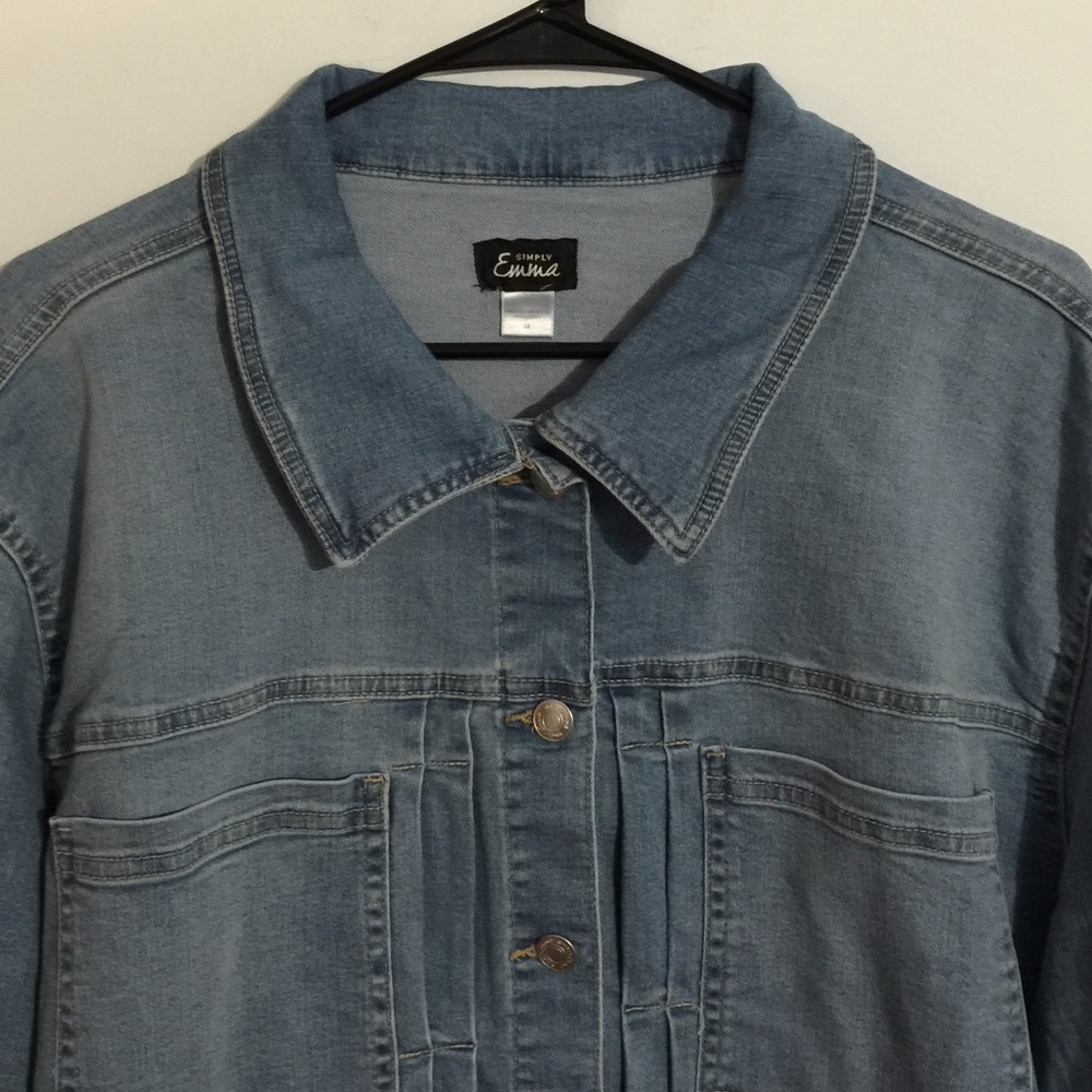 Plus Size Jean Jacket - Picture 3 of 5
